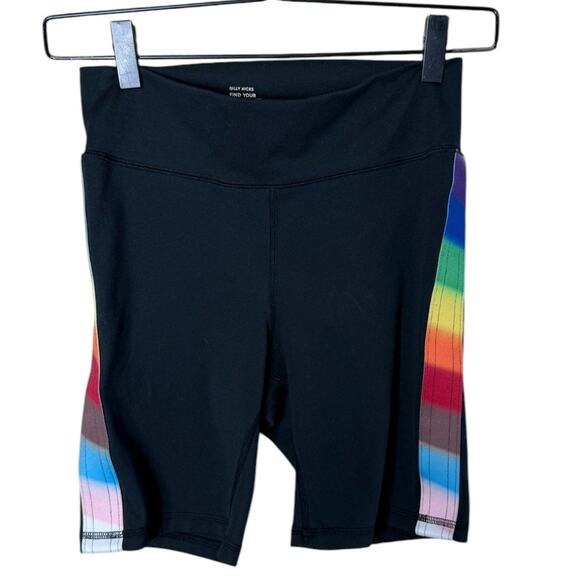 Gilly Hicks Women’s Medium Rainbow Striped Bike Shorts - Picture 1 of 6